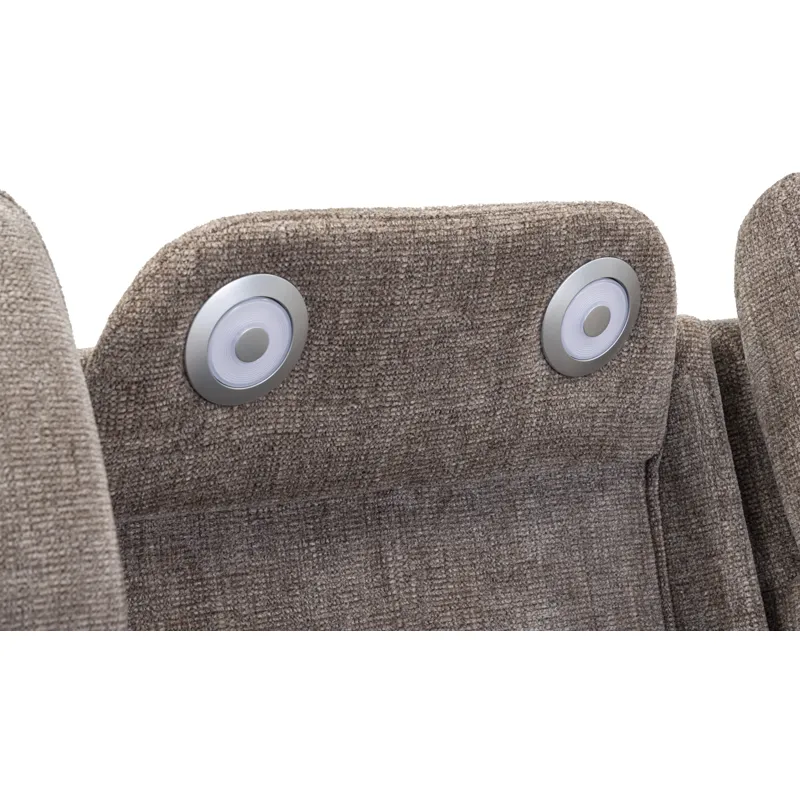 Colton Branson Tweed Power Zero Gravity Sofa and 2 Recliners with Immersive Audio