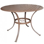Island Breeze Slatted Aluminum 42" Round Dining Table