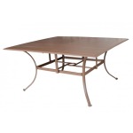 Island Breeze Slatted Aluminum 60" Square Dining Table