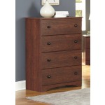 Cinnamon Fruitwood 4 Drawer Chest