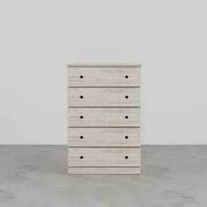 32" 5-Drawer Big Chest - Frosted Pine