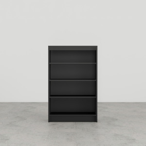 48" 4 Shelves Bookcase - Solid Black