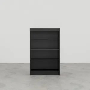 48" 4 Shelves Bookcase - Solid Black
