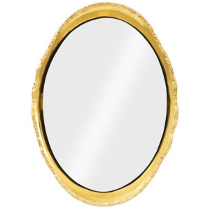 Broken Egg Mirror, White and Gold Leaf