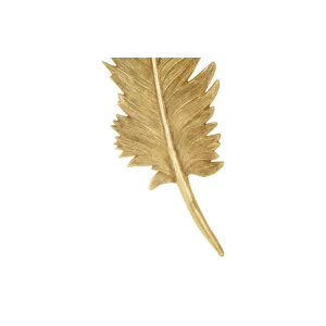 Feathers Wall Art, Large, Gold Leaf, Set of 2