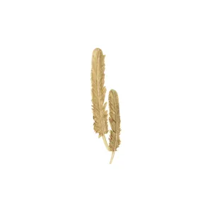 Feathers Wall Art, Large, Gold Leaf, Set of 2