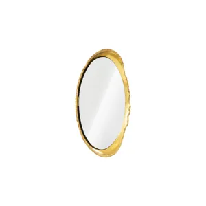 Broken Egg Mirror, White and Gold Leaf
