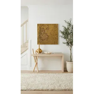 Splotch Wall Art, Square, Gold Leaf