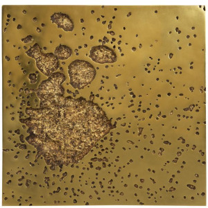 Splotch Wall Art, Square, Gold Leaf