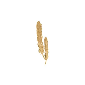 Feathers Wall Art, Small, Gold Leaf, Set of 2