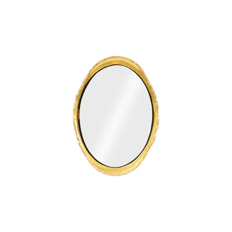 Broken Egg Mirror, White and Gold Leaf