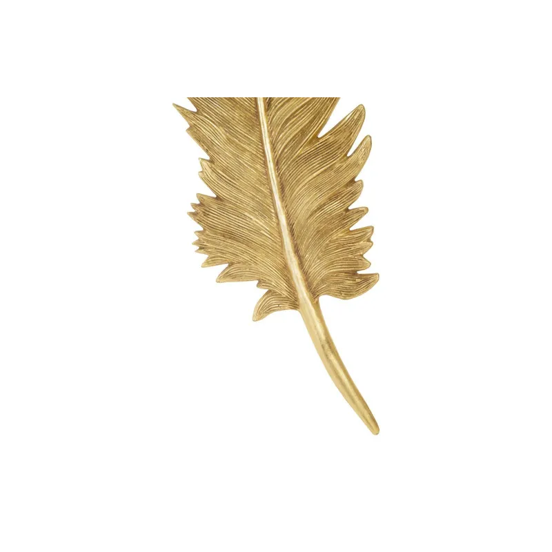 Feathers Wall Art, Large, Gold Leaf, Set of 2