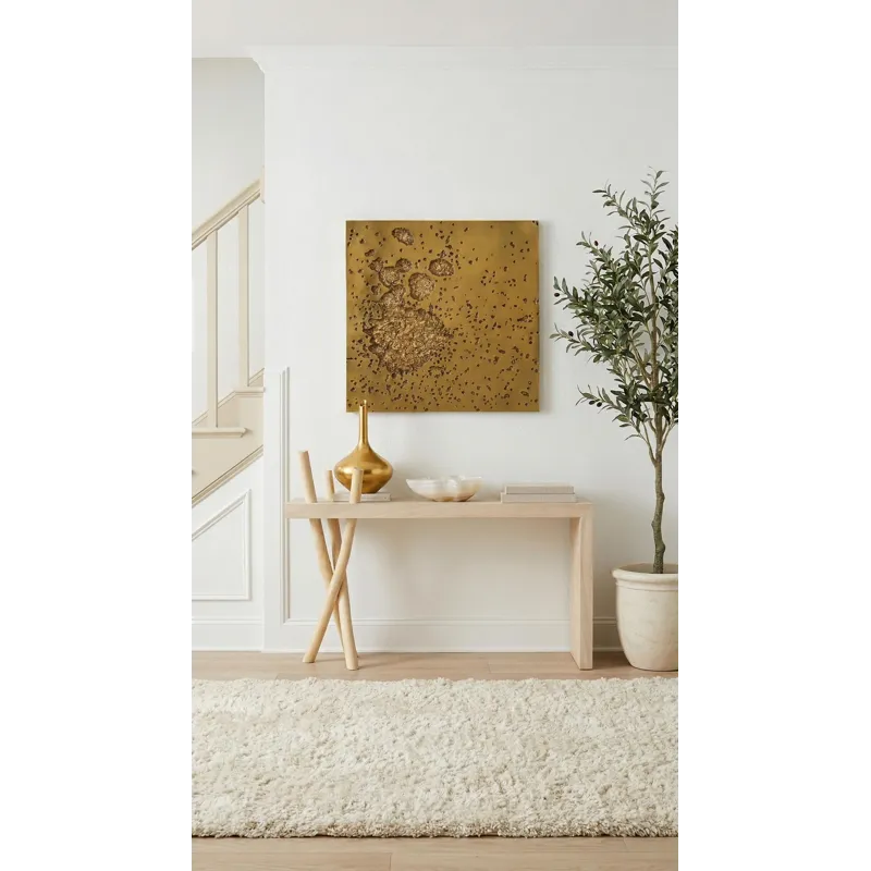 Splotch Wall Art, Square, Gold Leaf