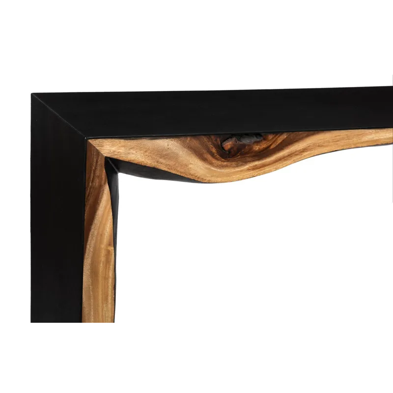 Framed Waterfall Console Table, Natural, Iron