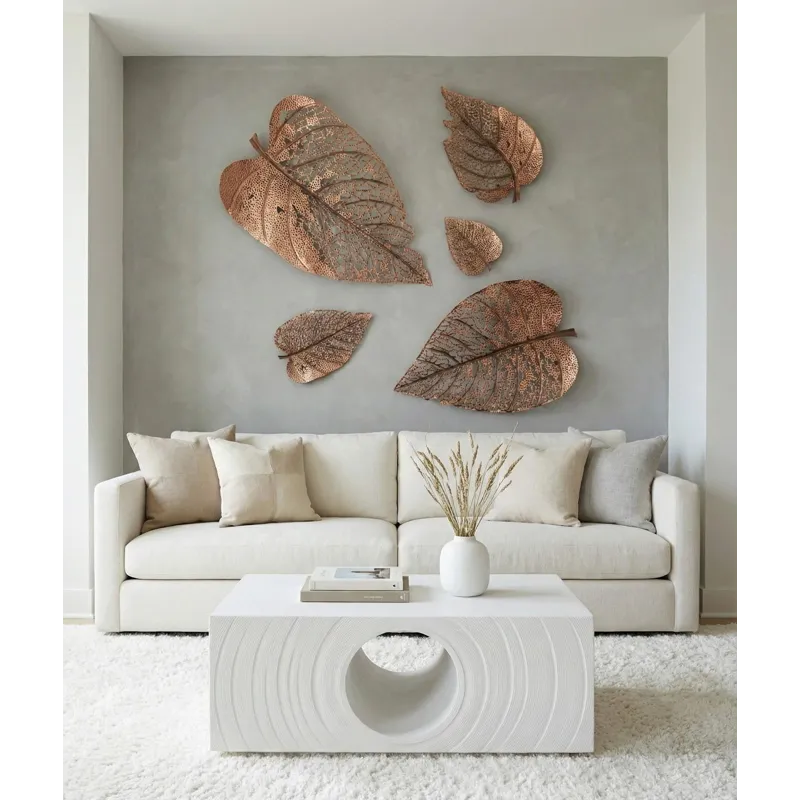 Birch Leaf Wall Art, Copper, Large