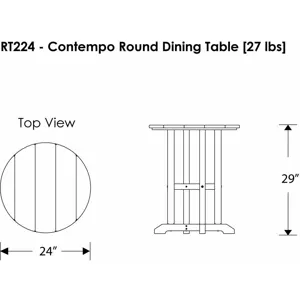 Contempo 24" Round Dining Table