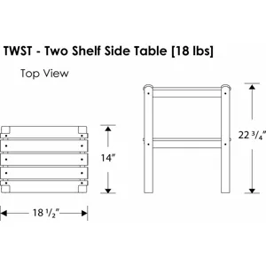 Two Shelf Side Table
