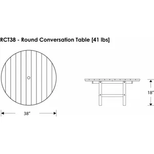 Round 38" Conversation Table