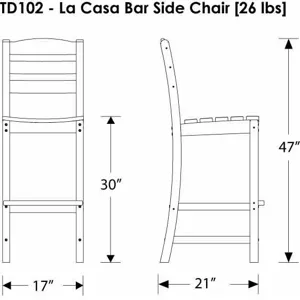 La Casa Caf Bar Side Chair