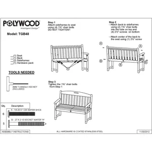 Traditional Garden 48" Bench