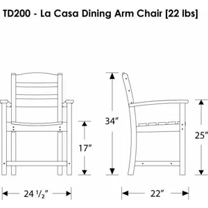 La Casa Caf Dining Arm Chair