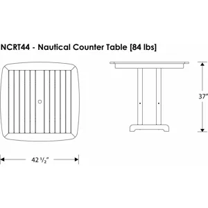 Nautical 44" Counter Table