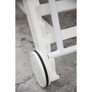 Nautical Wheeled Chaise w/ Arms