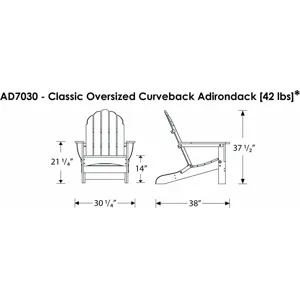 Classic Oversized Curveback Adirondack