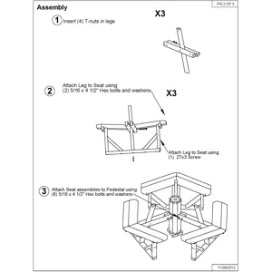 Park 36" Round Picnic Table