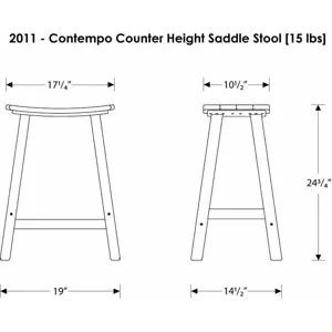 Contempo 24" Saddle Bar Stool