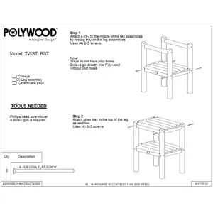 Two Shelf Side Table
