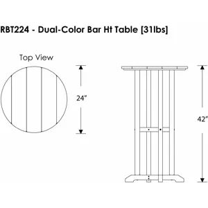 Contempo 24" Round Bar Table