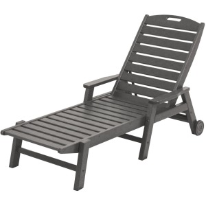 Nautical Wheeled Chaise w/ Arms