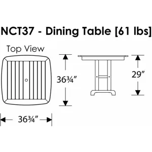 Nautical 37" Dining Table