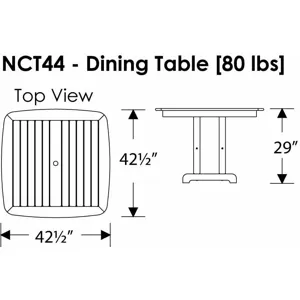Nautical 44" Dining Table