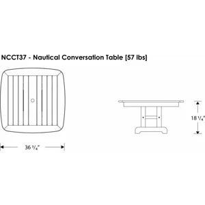 Nautical 37" Conversation Table