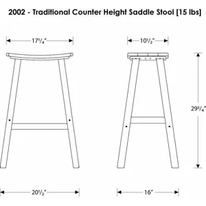 Traditional 30" Saddle Bar Stool
