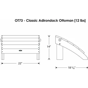 Classic Adirondack Ottoman