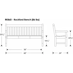 Rockford 60" Bench