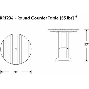 Round 36" Counter Table