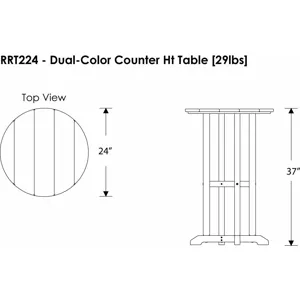 Contempo 24" Round Counter Table