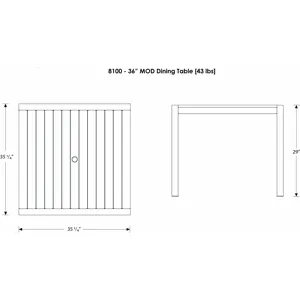 MOD 36" Dining Table