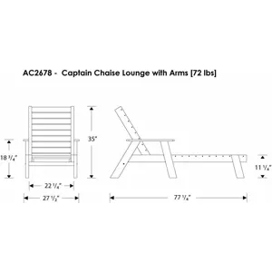 Captain Chaise w/ Arms