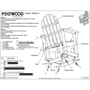 Classic Adirondack Glider Chair