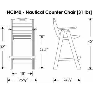 Nautical Counter Chair