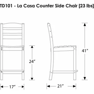 La Casa Caf Counter Side Chair