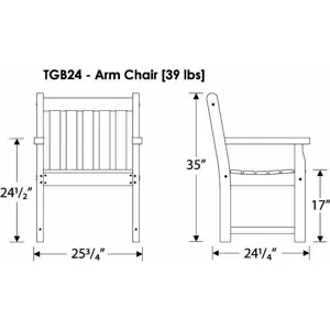 Traditional Garden Arm Chair