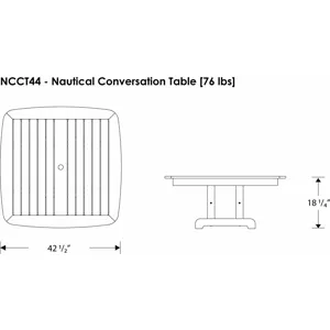 Nautical 44" Conversation Table