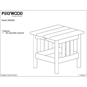 Mission 22" x 24" Side Table