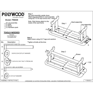 Park 48" Backless Bench